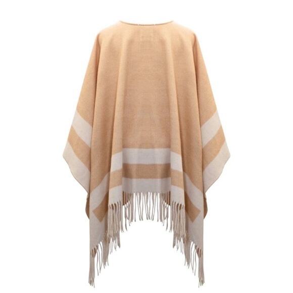 WALTER BAKER Verushka Reversible Poncho Camel/Ivory - Picture 5 of 11